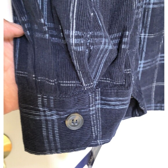 ARCHITECT WOMEN'S TOPS PLUS SIZE 2X PLAID CORDUROY COLLARED NECK 100% COTTON 98 - Picture 8 of 11